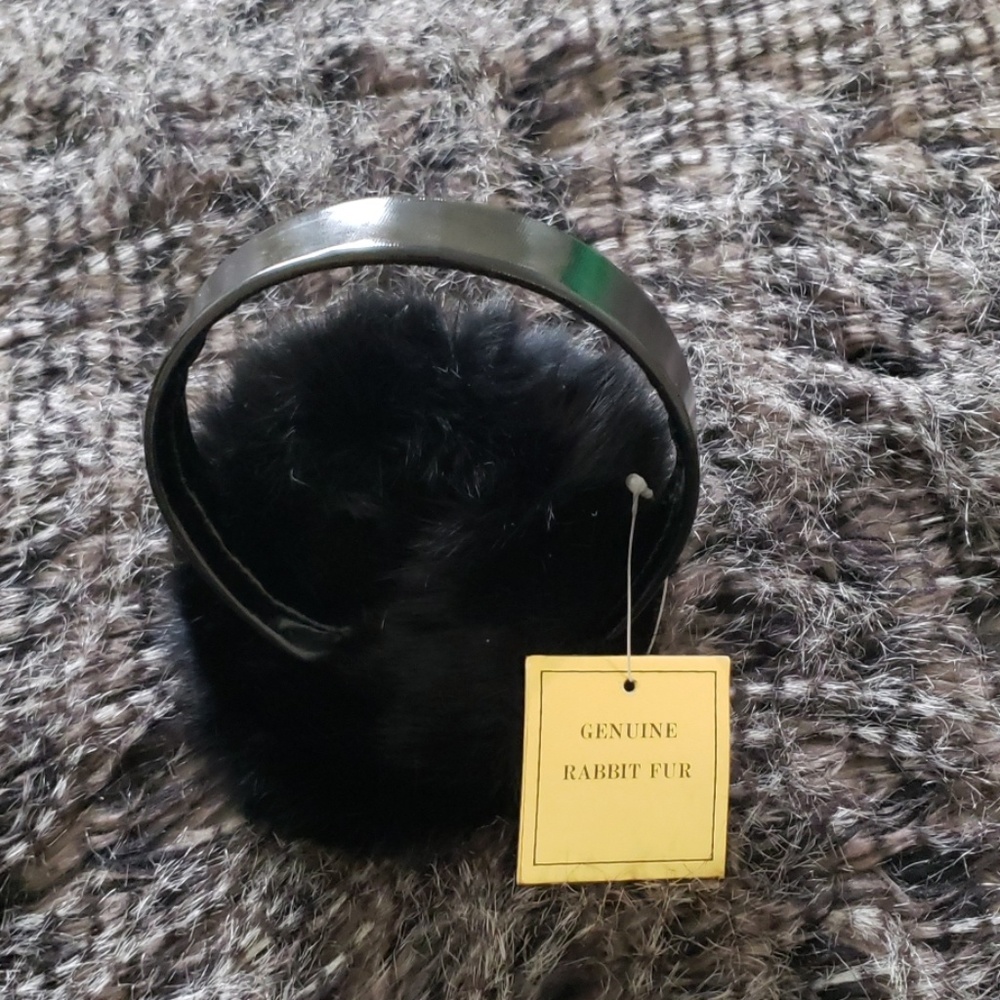 Rabbit fur ear muffs